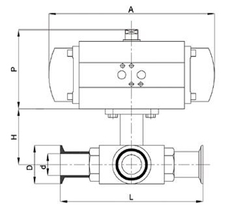 氣動衛生級三通球閥(圖1) 氣動衛生級三通球閥(圖1)