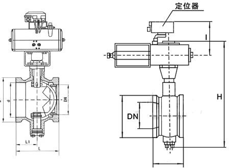 VQ677F氣動V型對夾球（qiú）閥(圖1)