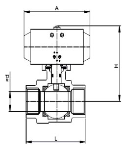 氣動兩片式螺紋球閥(圖1)