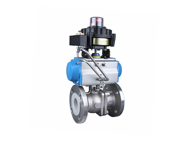 Q641F46氣動襯氟（fú）法蘭（lán）球閥