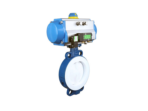 D671F46氣動襯氟對（duì）夾（jiá）蝶閥