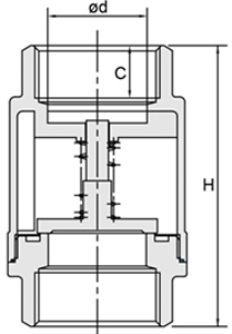 H12W螺紋立式止回（huí）閥(圖1)
