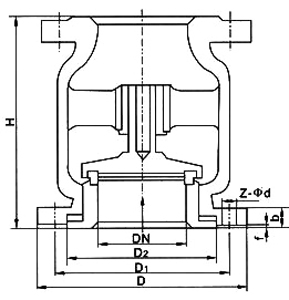 H42W立式止（zhǐ）回閥(圖1)